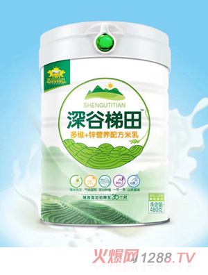 金盾愛嬰深谷梯田益生菌-多維+鋅-維A+鐵-維D+鈣營養配方米乳480g