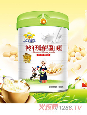 金盾愛嬰鈣鐵鋅多維中老年無糖高鈣黃金全營養蛋白質粉1000g