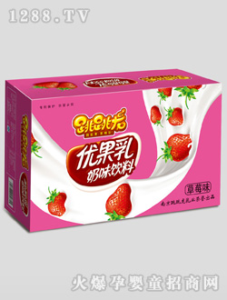 跳跳龍優果乳草莓味飲料