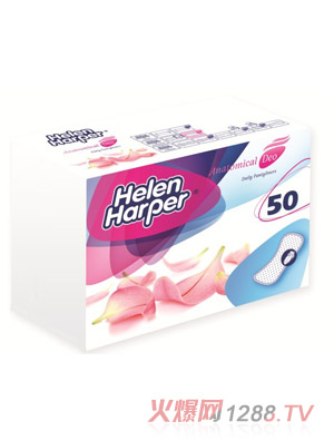 HelenHarper紡錘狀清香型衛生護墊50片