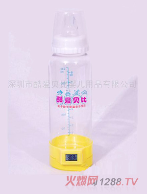 酷愛貝比8安電子數字顯溫音樂恒壓奶瓶