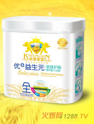 金盾愛嬰優+益生元多維護腸米粉