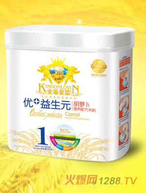金盾愛嬰優+益生元胡蘿卜米粉