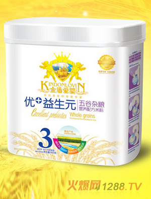 金盾愛嬰優+益生元五谷雜糧米粉