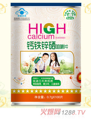 愛茵蓓健鈣鐵鋅硒咀嚼片-青少年、兒童