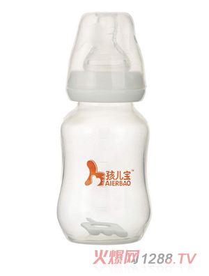 孩兒寶白色標口無柄圓弧PP奶瓶150ml