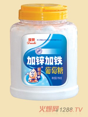 多樂加鋅加鐵葡萄糖750g
