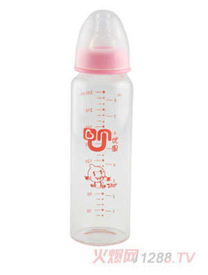 優恩標口晶鉆直身玻璃奶瓶240ml
