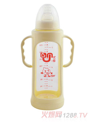 優恩標口防摔防爆玻璃奶瓶240ml