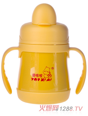 優嘻噯幼兒保溫學飲杯黃色