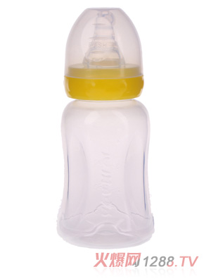 優嘻噯無柄標口PP奶瓶150ML黃色