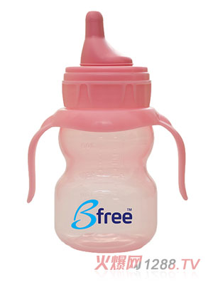 Bfree粉紅色雙柄簡易學飲杯200ml