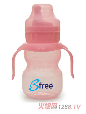 Bfree粉紅色雙柄易把握簡易學飲杯200ml