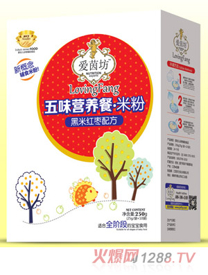 愛茵坊黑米紅棗五味營養餐米粉盒裝