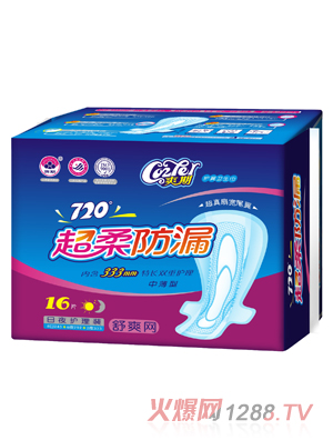 爽期超柔防漏舒爽網衛生巾