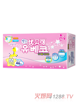 優貝可超薄款嬰兒紙尿褲M碼
