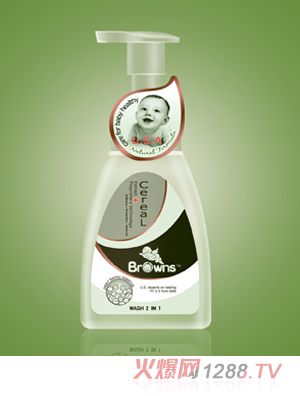 布朗天使嬰兒泡泡洗發沐浴二合一（薏米）