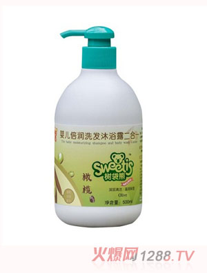 樹袋熊橄欖嬰兒倍潤洗發沐浴露二合一500ml