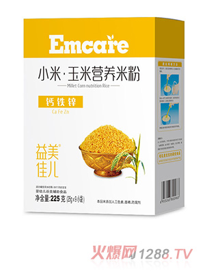 益美佳兒鈣鐵鋅小米玉米營養米粉