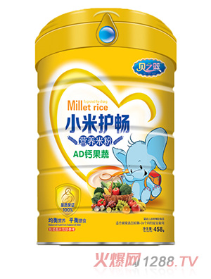 貝之籃AD鈣果蔬-小米護暢營養米粉