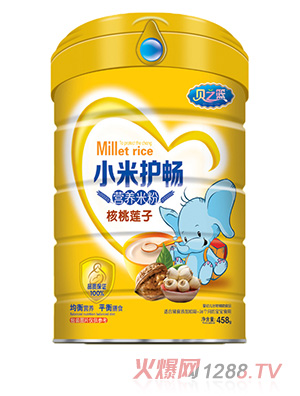 貝之籃核桃蓮子-小米護暢營養米粉