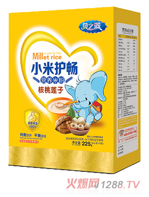 貝之籃核桃蓮子-小米護暢營養米粉盒裝