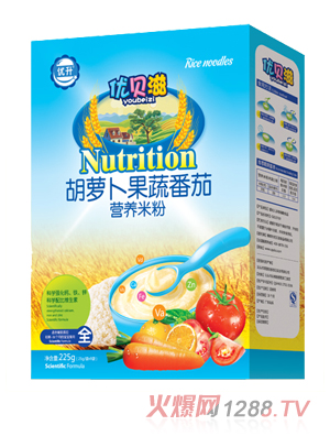 優貝滋胡蘿卜果蔬番茄營養米粉-盒裝