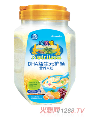 優貝滋DHA益生元護暢營養米粉（罐裝）