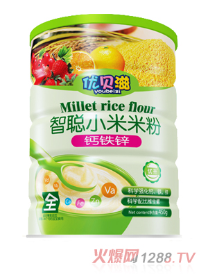 優貝滋鈣鐵鋅智聰小米米粉-聽裝