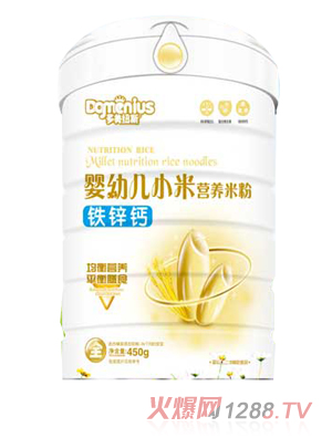 多美紐斯鐵鋅鈣嬰幼兒小米營養米粉聽裝