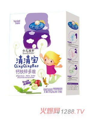 優維康鈣鐵鋅多維清清寶盒裝