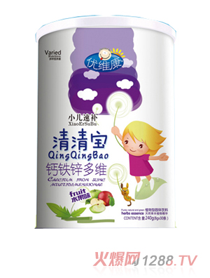 優維康鈣鐵鋅多維清清寶聽裝