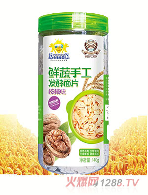 金盾愛嬰鮮菜手工發酵面片核桃味