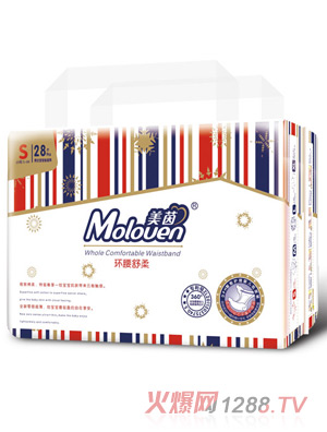 美茵環腰舒柔嬰兒紙尿褲S28