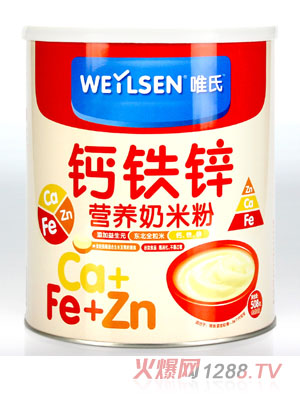 唯氏鈣鐵鋅營養奶米粉508克