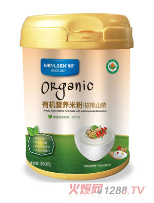 唯氏有機營養米粉核桃山楂罐裝