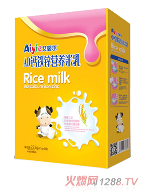 艾嬰爾AD鈣鐵鋅營養米乳盒裝