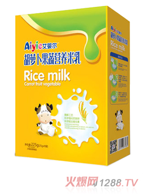 艾嬰爾胡蘿卜果蔬營養米乳盒裝