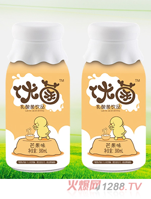 優菌乳酸菌飲品芒果味瓶裝380ml
