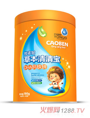 優諾冠DHA鈣鐵鋅草本清清寶