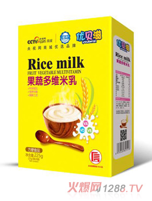 優貝滋果蔬多維米乳盒裝