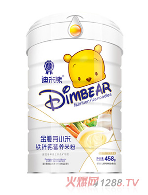 迪米熊金胚芽小米營養米粉-鐵鋅鈣罐裝