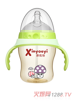 新優怡超寬口PPSU奶瓶240ml 綠色
