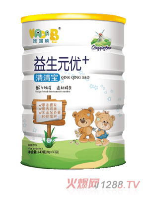 咔嗒熊益生元優+清清寶240克
