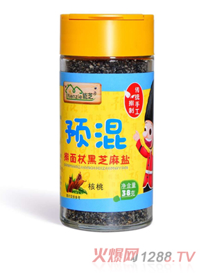 能芝搟面杖核桃黑芝麻鹽