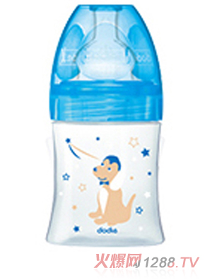 Dodie自然質感寬口徑PP奶瓶 150ml 藍色