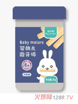 優貝兔嬰幼兒磨牙棒-牛奶味