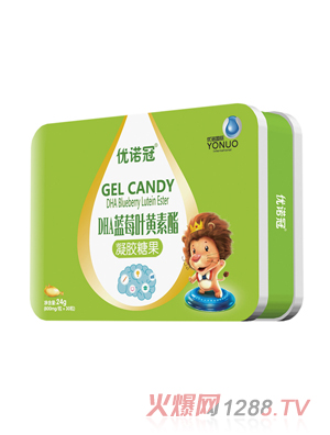 優諾冠DHA藍莓葉黃素脂凝膠糖果