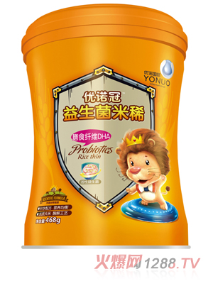 優諾冠益生菌米稀 膳食纖維DHA 聽裝