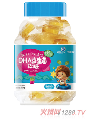 優諾冠DHA益生菌軟糖 白葡萄味
